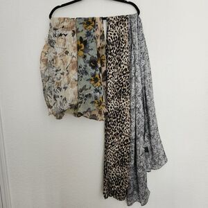 Bundle Chiffon Scarves 2 Unfinity and 2 Full Length Decorative Scarfs